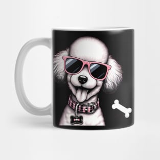 Funny Poodle with Sunglasses Mug